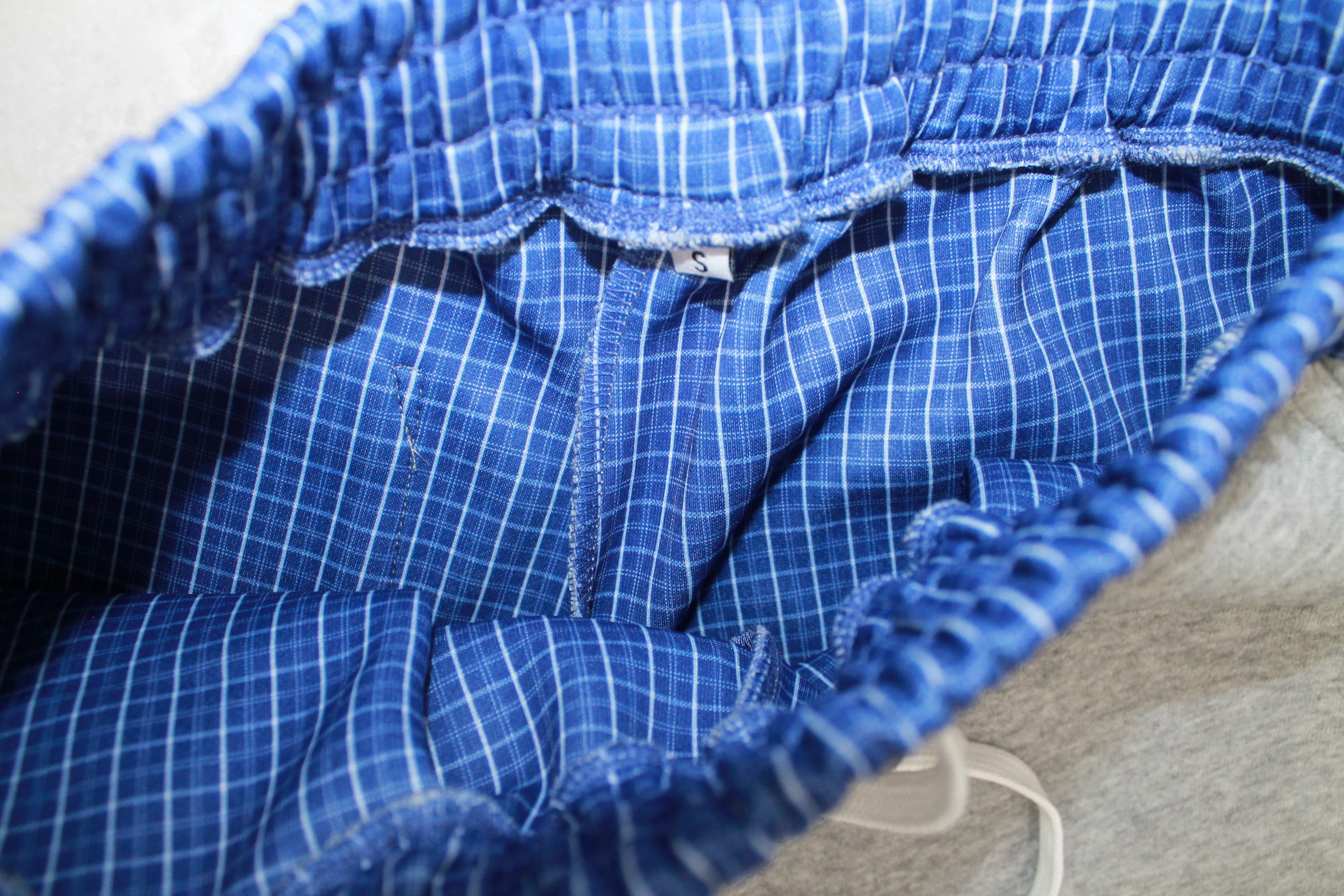 Plaid Waistband Barrel Sweatpants